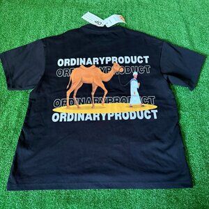 Cairo Collection Camel Egypt Short Sleeve Black Oversized T Shirt Size S NEW